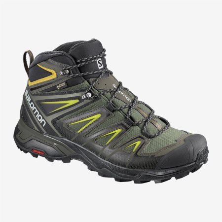 Salomon X ULTRA 3 MID GTX Mens Hiking Boots Olive | Salomon South Africa